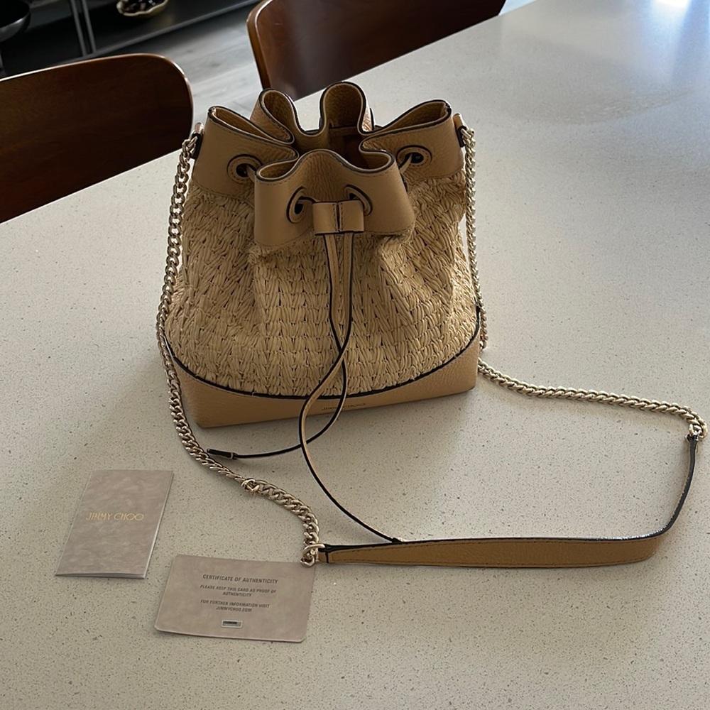 Jimmy Choo Raffia Bucket Bag